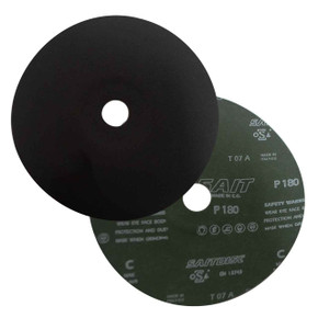 United Abrasives SAIT 54180 7x7/8 Bulk Silicon Carbide Closed Coat Fiber Grinding Discs 180 Grit, 100 pack