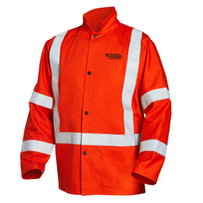 Lincoln K4692 High Visibility FR Orange Jacket with Reflective Stripes, X-Large