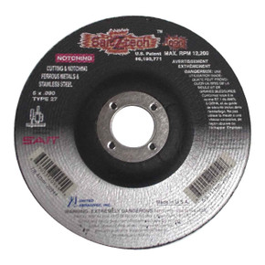 United Abrasives SAIT 20944 5x.090x7/8 Z-Tech High Performance Cutting Notching Wheels, 25 pack