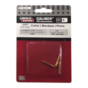 Lincoln Electric Calibur Collet for 9/20 Torches, .020", KP4749-020, 3 pack