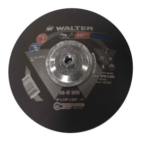 Walter 08B906 9x1/4x5/8-11 HP Spin-On Metal Hub High Performance Grinding Wheels Type 28S Grade A-24, 10 pack