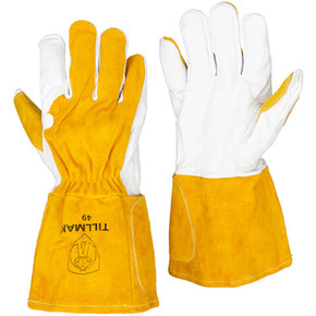 Tillman 49 Lined Top Grain Goatskin & Split Cowhide MIG Welding Gloves, Medium