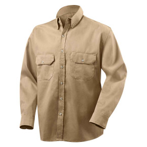 Steiner 1190AF Arc ProTech Cotton/Nylon Blend Arc Resistant Shirt, Khaki, Small