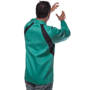 Tillman 6360 30" 9 oz. Green Cotton Westex FR7A Fabric Welding Jacket, Large