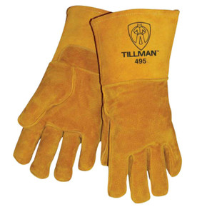 Tillman 495 Top Grain Pigskin Cotton/Foam Lined Welding Gloves, Large