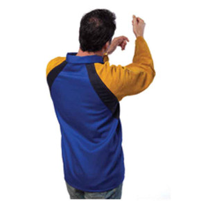Tillman 9360 30" 9 oz. Blue FR Westex Cotton Cowhide Sleeve Jacket, Large