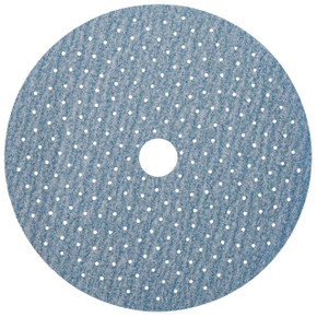 Norton 77696007773 6x11/16 In. Dry Ice Multi-Air Cyclonic A975 No-Fil Ceramic Alumina Paper Hook & Loop Vacuum Discs, Medium, P120 Grit, 50 pack