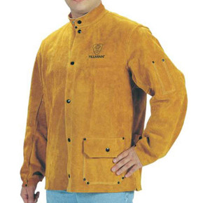 Tillman 3280 30" Brown Premium Side Split Cowhide Leather Welding Jacket, 4X-Large