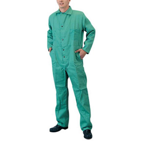 Tillman 6900 9 oz. Green Westex Flame Resistant Cotton Coveralls, Small