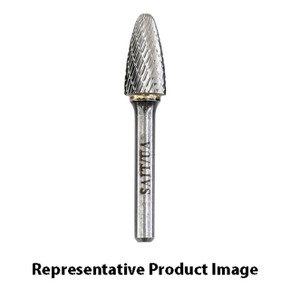 United Abrasives SAIT 45020 1/4x5/8x1/4 Type SF1 Tungsten Double Cut Alternate Cut Carbide Bur