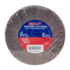 United Abrasives SAIT 72132 4-1/2x3/4x5/8-11 Threaded Flap Wheel 60 Grit, 5 pack