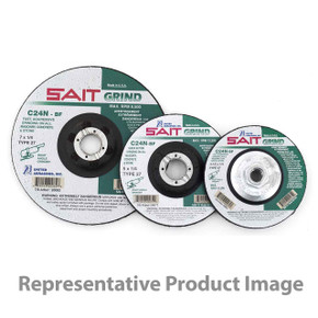 United Abrasives SAIT 20082 7x1/4x7/8 C24N Fast Grinding Concrete/Metal No Hub Type 27 Grinding Wheel, 25 pack