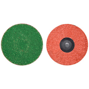 Norton 08834167118 3” Merit Zirc Plus TR (Type III) Quick-Change Cloth Discs, 80 Grit, Zirconia Alumina Plus, 50 pack