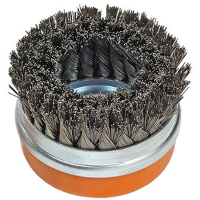 Walter 13G574 5" 5/8-11 Wire Cup Brush Double Row with Ring and Knot Twisted Wire .02 for Steel