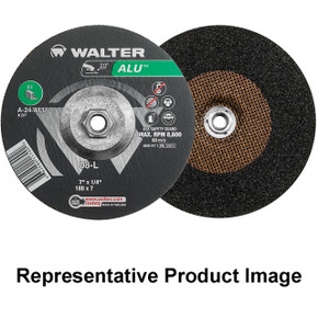 Walter 08L705 7x1/4x5/8-11 ALU Metal Hub Aluminum and Non-Ferrous Metals Grinding Wheels Type 27, 10 pack