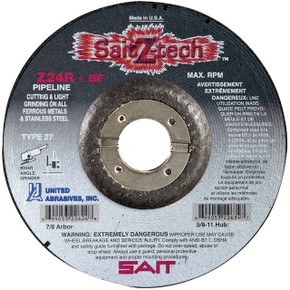 United Abrasives SAIT 22624 7x1/8x7/8 Z24R Z-Tech Pipeline