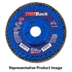 United Abrasives SAIT 70803 4-1/2x7/8 Trimback Type 29 No Hub Zirconium Flap Disc 80 Grit, 10 pack