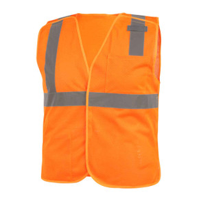 Black Stallion VS2025 ANSI Class 2 Break-Away Hi-Vis Safety Vest, Orange, Small