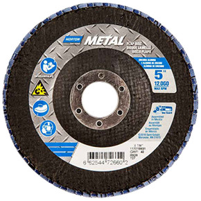 Norton 66254472660 5x7/8” Metal R828 Zirconia Alumina Type 27 Fiberglass Flap Discs, 40 Grit, 10 pack