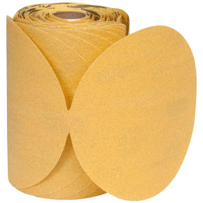 Norton 66261183806 5 In. Gold Reserve A296 No-Fil Aluminum Oxide Paper PSA Discs Roll, Coarse, P80 Grit, 4 pack