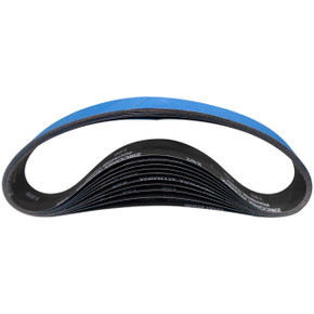 Norton 78072761959 2x36” BlueFire R823P Zirconia Alumina Cloth Narrow Benchstand Belts, 120 Grit, Medium, 10 pack