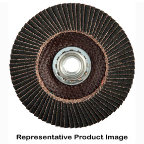 Norton 66261132847 4-1/2x7/8 In. Red Heat R983 CA Coarse Grit Flap Discs, HD Fiberglass, 40 Grit, 10 pack