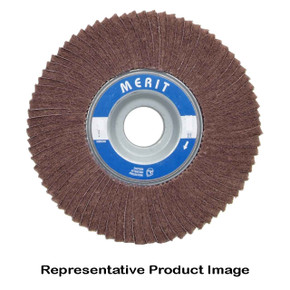 Norton 8834126009 6x2x1 In. Merit AO Very Fine Grit Arbor Hole Mount Non-Woven Interleaf Flap Wheels, 80 Grit, 10 pack