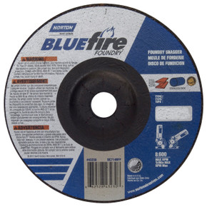 Norton 66252843230 7x1/4x7/8 In. BlueFire ZA/SC Foundry Grinding Wheels, Type 27, 24 Grit, 20 pack