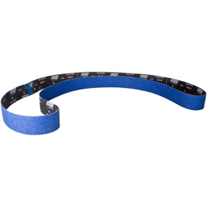 Norton 78072750289 4x132” BlueFire R884P Zirconia Alumina Cloth Narrow Backstand Belts, 24 Grit, Coarse, 10 pack