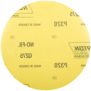 Norton 66261101622 6 In. Q275 No-Fil Aluminum Oxide Fine Grit Film Hook & Loop Discs, P320 Grit, 50 pack