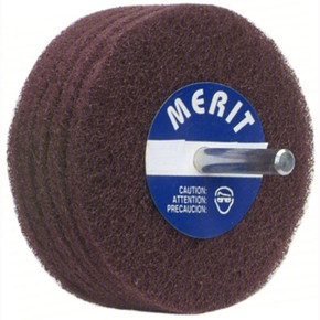 Norton 8834131571 5x1/2x1/4 In. Merit Deburring & Finishing Non-Woven Spindle-Mounted Wheel, Fine Grit, 5 Ply, 10 pack