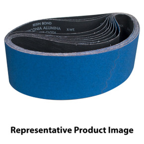 Norton 78072728823 4x36” BlueFire R823P Zirconia Alumina Cloth Narrow Benchstand Belts, 100 Grit, Medium, 10 pack