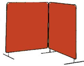 Tillman 6032064 6x4 ft Orange Vinyl Welding Curtain with Frame