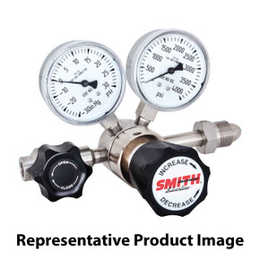 Miller Smith 312-66-31-00-00 Silverline High Purity Corrosion Resistant Stainless Steel Single Stage Regulator, 100 PSIG