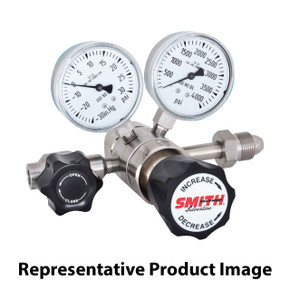 Miller Smith 323-70-24-00-00 High Purity Corrosion Resistant Stainless Steel Two Stage Regulator, 250 PSI