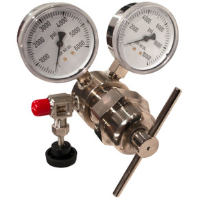 Miller Smith 826-66-00 Silverline High Pressure Analytical Brass Single Stage Regulators, 4000 PSI