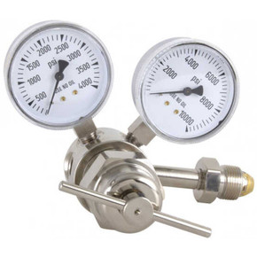 Miller Smith 823-00-08 Silverline High Pressure Analytical Brass Single Stage Regulators, 500 PSI