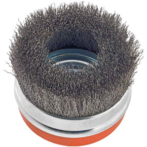 Walter 13D524 5" 5/8-11 Wire Cup Brush with Ring and Crimped Wire for Steel