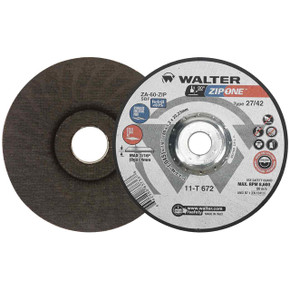 Walter 11T672 7x1/32x7/8 ZIP ONE Thin Gauge Cut-off Wheels Contaminant Free Type 27 Grit ZA60, 25 pack
