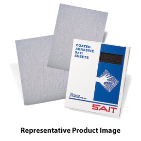 United Abrasives SAIT 84292 Blue Line 9x11 4S Premium Stearate Aluminum Oxide Hand Sanding Sheets 500C Grit, 100 pack