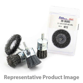 United Abrasives SAIT 06709 1x.020x2-5/8 Blue Line Carbon Steel End Brush CRIMPED