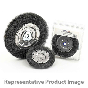 United Abrasives SAIT 06557 6 x .014 x 5/8, 1/2 x 1-1/16 Blue Line Crimped Steel Bench Wire Wheels WIDE Face Width