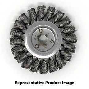 United Abrasives SAIT 06430 4x.014x1/2-13 Blue Line Carbon Steel Wire Wheel Non-Threaded Regular Twist Knot