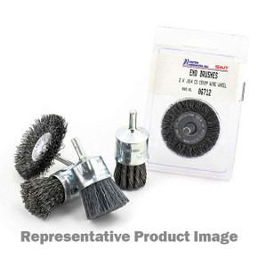 United Abrasives SAIT 02712 2x.014x1-1/4 Carbon Steel End Brush CRIMPED Wire Wheel, 12 pack