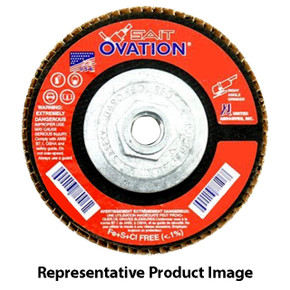 United Abrasives SAIT 78129 5x5/8-11 Ovation Type 27 With Hub High Density Zirconium Flap Discs 80 Grit, 10 pack