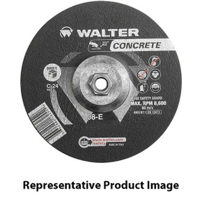 Walter 08E705 7x1/4x5/8-11 CONCRETE Grinding Wheel (Metal Hub) Grade C-24 Type 27, 10 pack