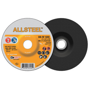 Walter 08W500 5x1/4x7/8 Allsteel Aggressive Grinding Wheels Type 27, 25 pack