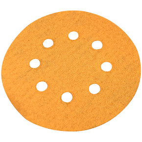 Norton 66261183917 5 In. Gold Reserve A296 AO Medium Grit Paper H&L Vacuum Disc, 8 Hole, Medium, P100 Grit, 50 pack