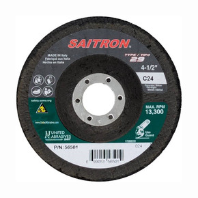 United Abrasives-SAIT 56531 Saitron® Silicon Carbide  (Type 29) 7" x 7/8", 24 Grit, 10 Pack