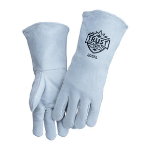 Trust Protection 2055L  Economy Shoulder Split Cowhide Cotton Lined Stick Welders Gloves, Large